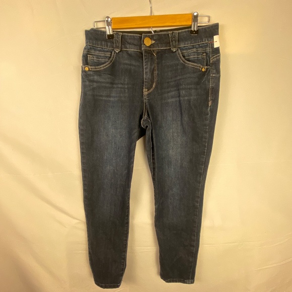 Classic Dark Blue Cropped Jeans - Picture 2 of 11